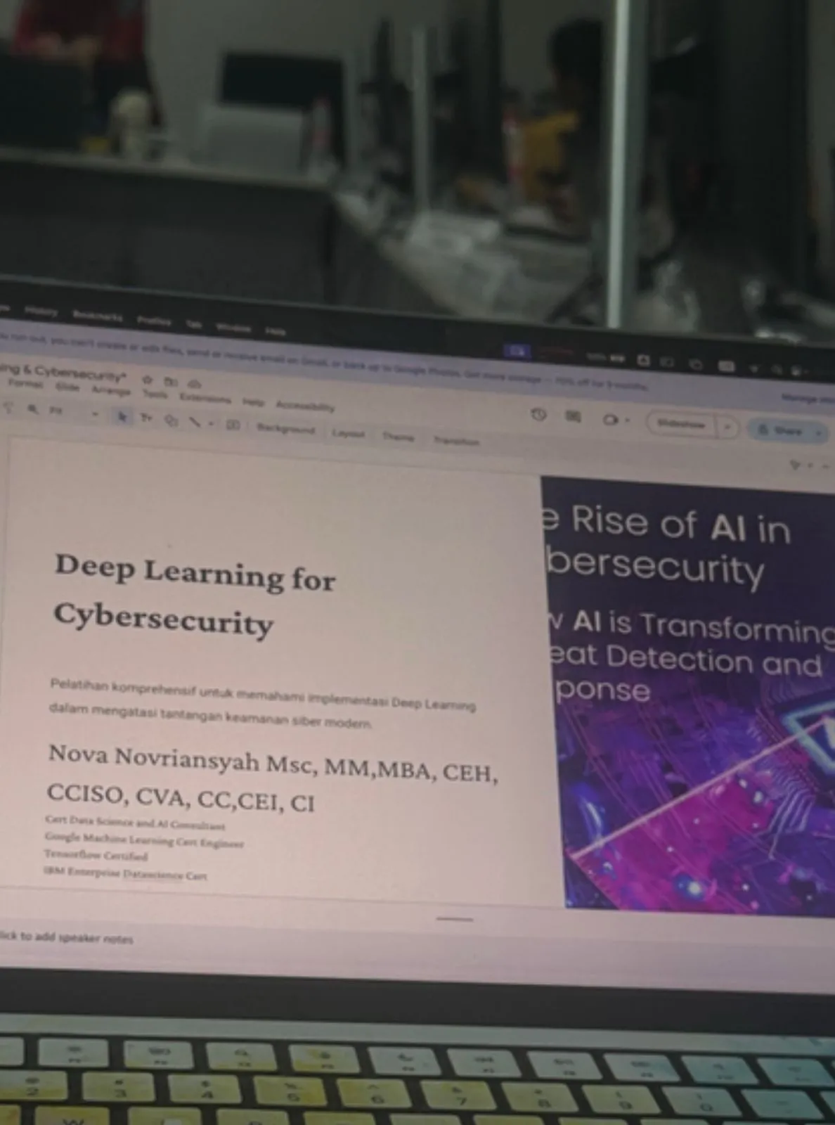AI for Cybersecurity & Deep Learning